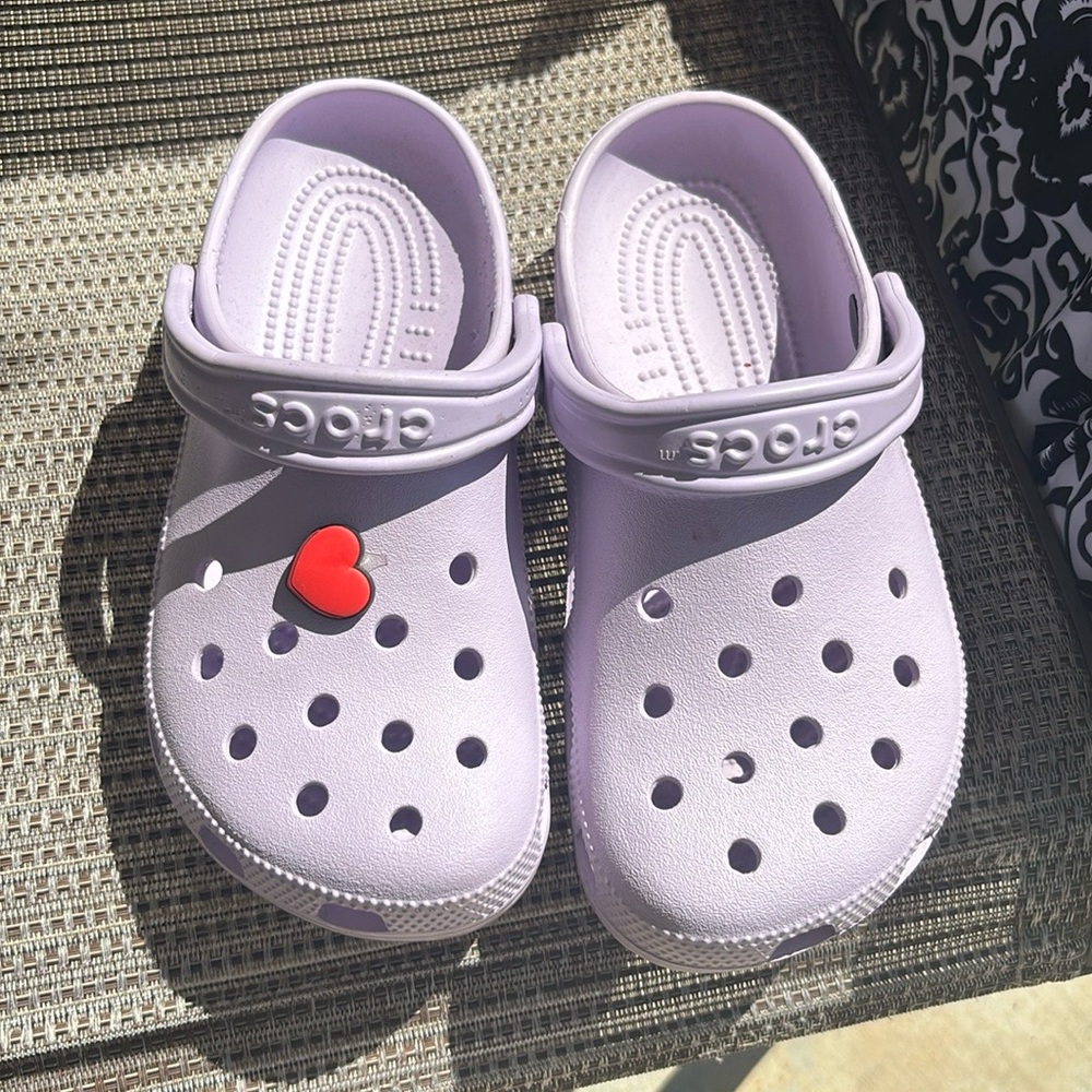Purple crocs size 7 in women